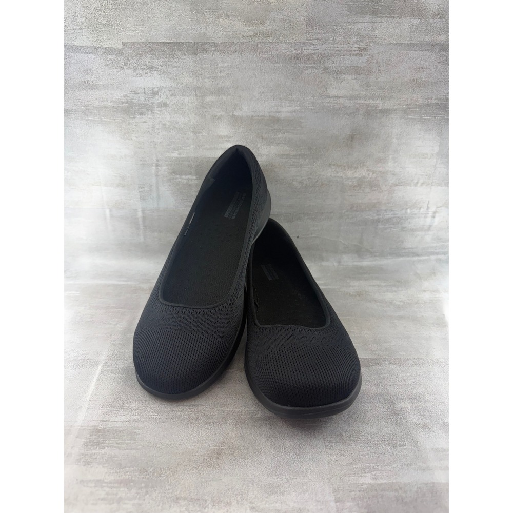Skechers GoWalk Joy Black Mesh Slip On Ballet Flats 15400 Women Sz 9